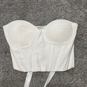 back lace up corset crop top